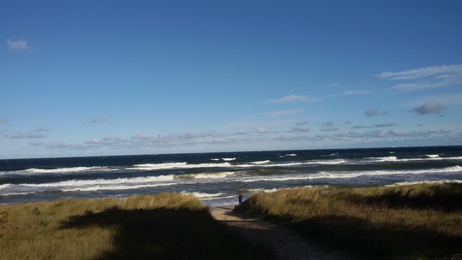 Ferienwohnung in Baabe - Sonnenblick - Herbsstimmung am Strand von Baabe