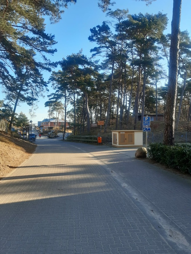 Ferienwohnung in Trassenheide - Traumstrand - vorm Haus mit Blick zur Strandpromenade