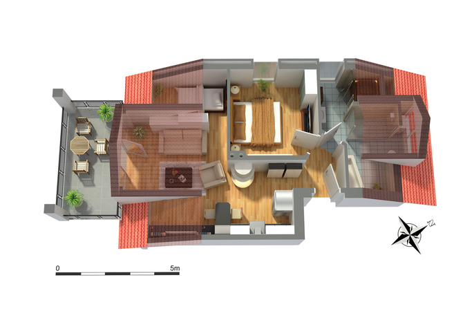 Ferienwohnung in Kellenhusen - Kirschgarten 17 - Visualisierung Ost