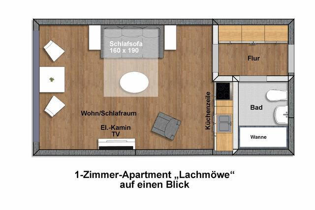 Ferienwohnung in Wendtorf - Ap. Lachmöwe - Haus Nordlichter - Bild 6