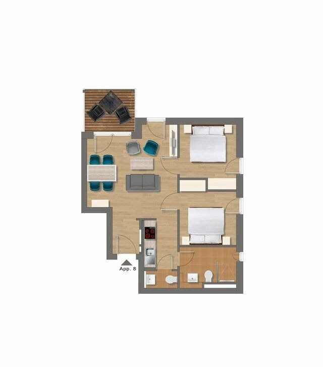 Ferienwohnung in K&uuml;hlungsborn - 10120- Villa Camenia, WE 8 - Bild 13