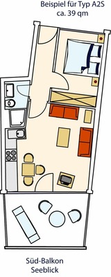 Ferienwohnung in Gr&ouml;mitz - Strandidyll, 9 - Typ A2S - Bild 10