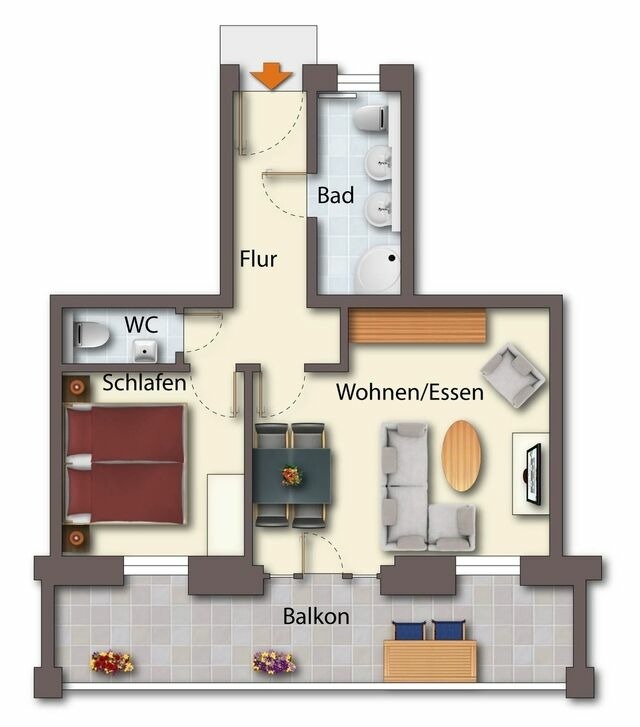 Ferienwohnung in Seebad Heringsdorf - (Brise) Villa Jasmin App. 06 - Bild 14