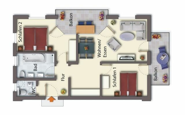 Ferienwohnung in Seebad Heringsdorf - (Brise) Villa Jasmin App. 08 - Bild 21